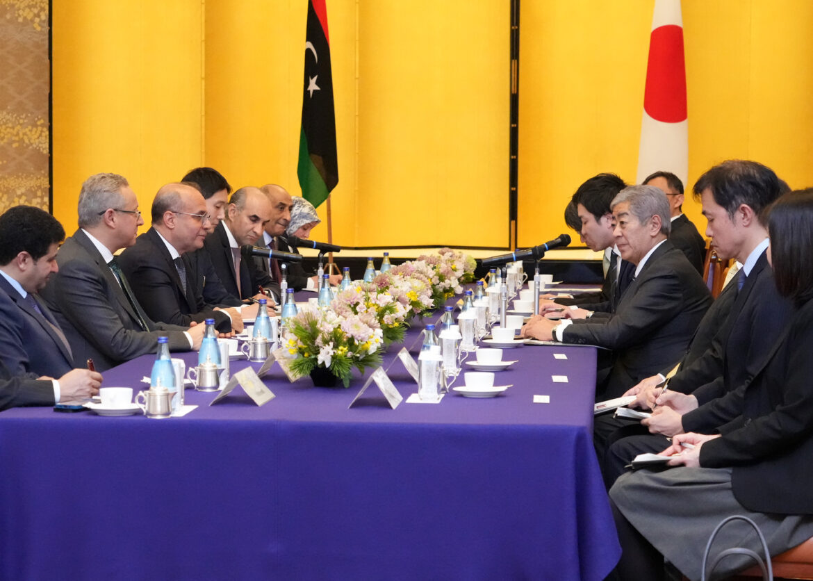ليبيا واليابان تبحثان تعزيز العلاقات الثنائية في بناء السلام